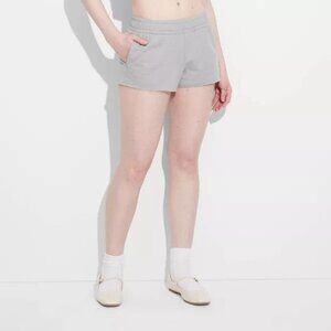NEW Wild Fable Women's High-Rise Knit Value Shorts Light Gray